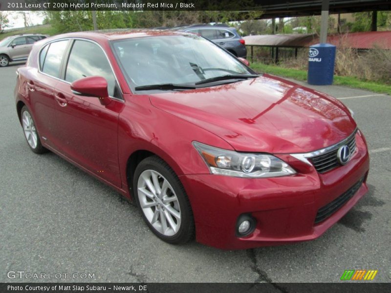 Matador Red Mica / Black 2011 Lexus CT 200h Hybrid Premium