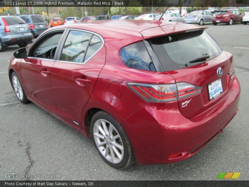 Matador Red Mica / Black 2011 Lexus CT 200h Hybrid Premium