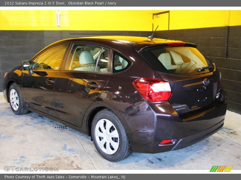 Obsidian Black Pearl / Ivory 2012 Subaru Impreza 2.0i 5 Door