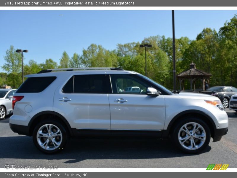 Ingot Silver Metallic / Medium Light Stone 2013 Ford Explorer Limited 4WD