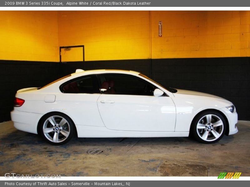 Alpine White / Coral Red/Black Dakota Leather 2009 BMW 3 Series 335i Coupe