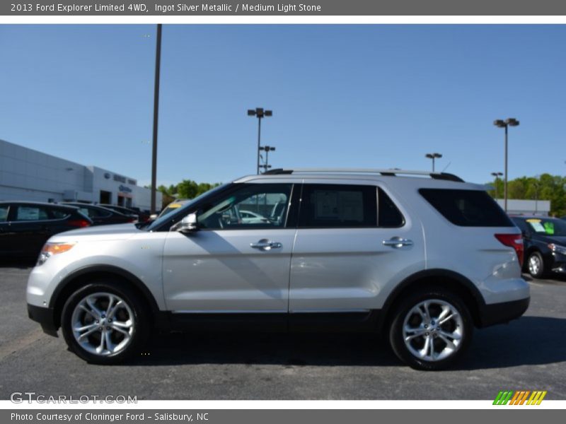 Ingot Silver Metallic / Medium Light Stone 2013 Ford Explorer Limited 4WD