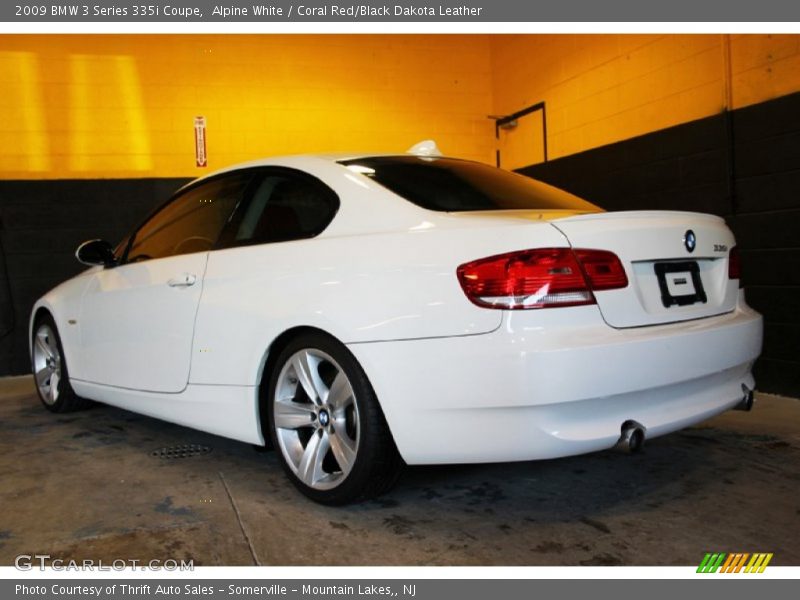 Alpine White / Coral Red/Black Dakota Leather 2009 BMW 3 Series 335i Coupe