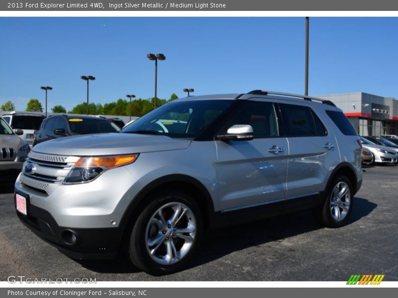 Ingot Silver Metallic / Medium Light Stone 2013 Ford Explorer Limited 4WD