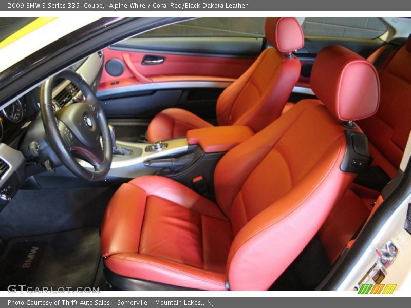 Alpine White / Coral Red/Black Dakota Leather 2009 BMW 3 Series 335i Coupe