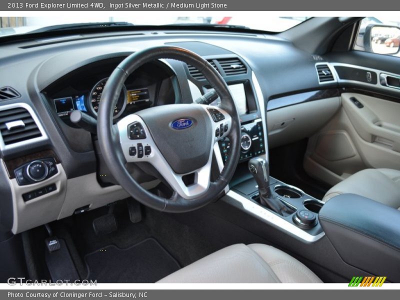Ingot Silver Metallic / Medium Light Stone 2013 Ford Explorer Limited 4WD