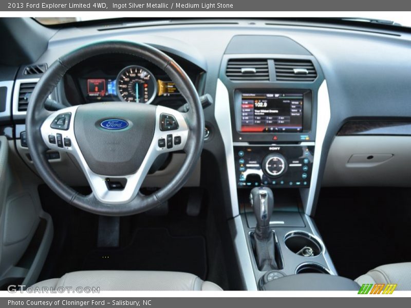 Ingot Silver Metallic / Medium Light Stone 2013 Ford Explorer Limited 4WD