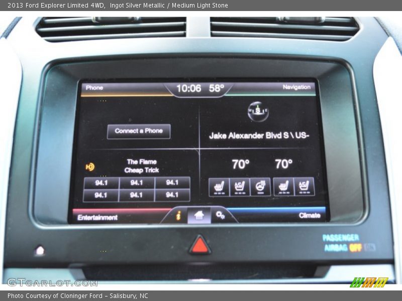 Ingot Silver Metallic / Medium Light Stone 2013 Ford Explorer Limited 4WD