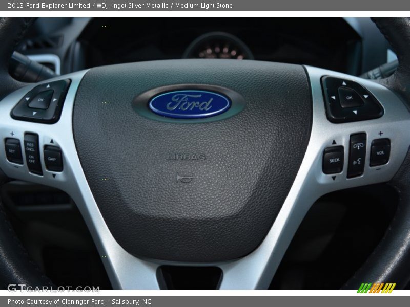 Ingot Silver Metallic / Medium Light Stone 2013 Ford Explorer Limited 4WD