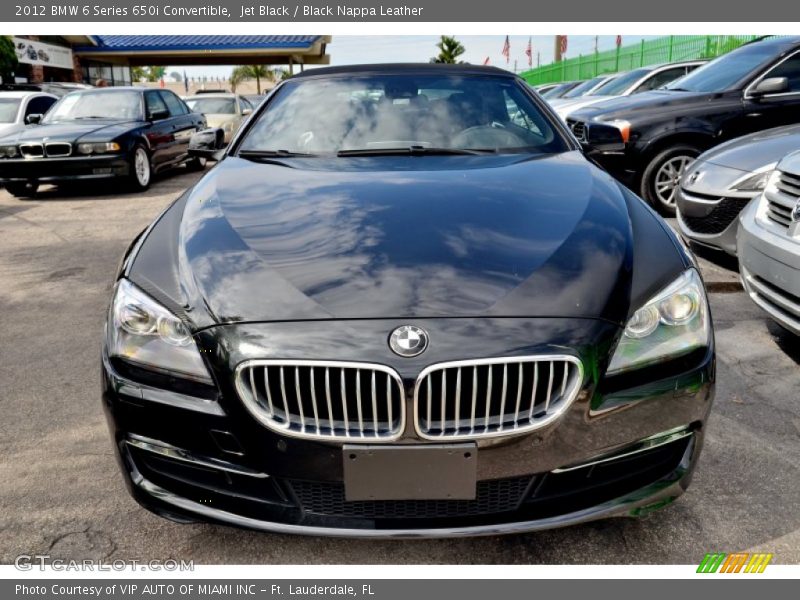 Jet Black / Black Nappa Leather 2012 BMW 6 Series 650i Convertible
