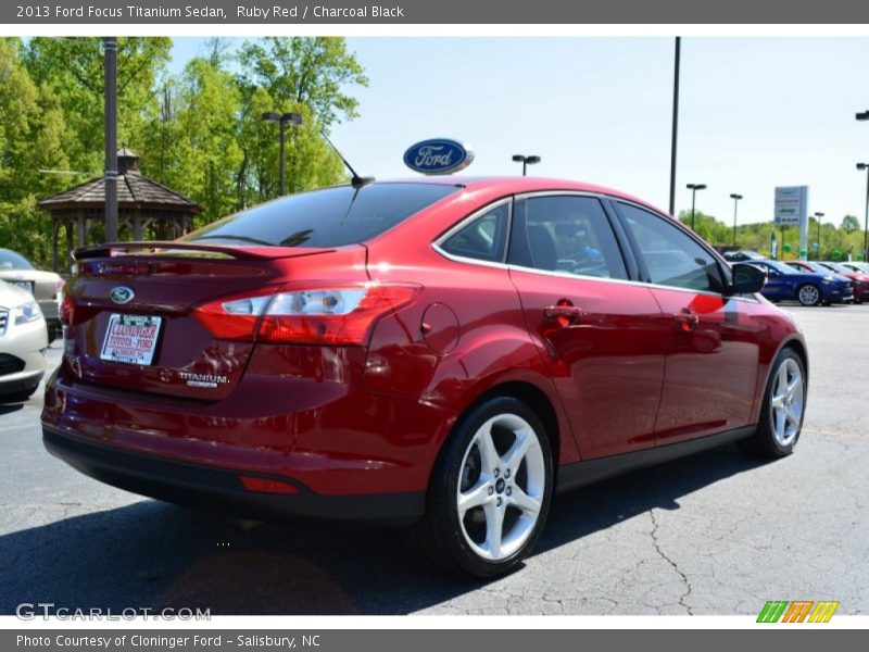 Ruby Red / Charcoal Black 2013 Ford Focus Titanium Sedan
