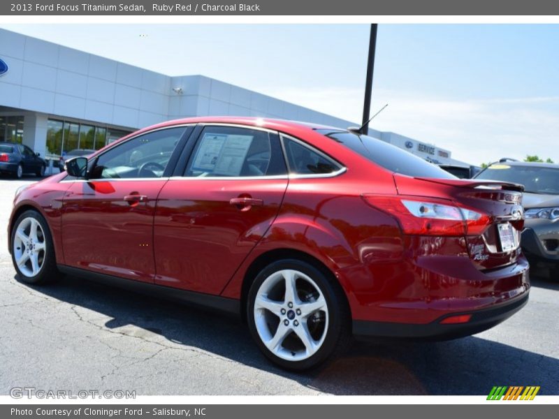 Ruby Red / Charcoal Black 2013 Ford Focus Titanium Sedan