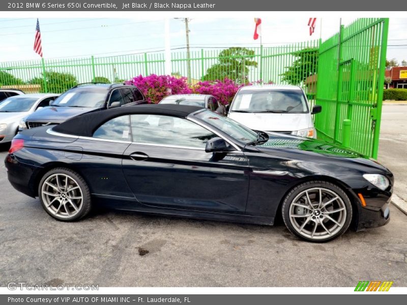 Jet Black / Black Nappa Leather 2012 BMW 6 Series 650i Convertible