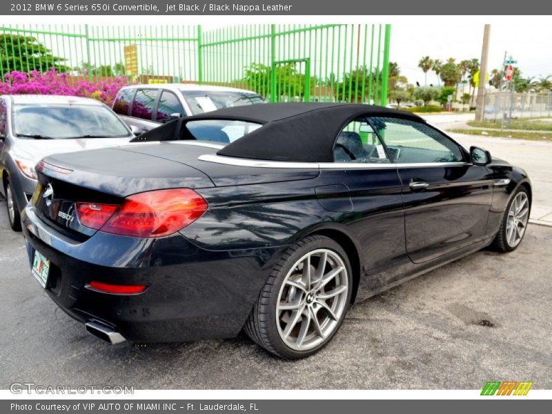 Jet Black / Black Nappa Leather 2012 BMW 6 Series 650i Convertible