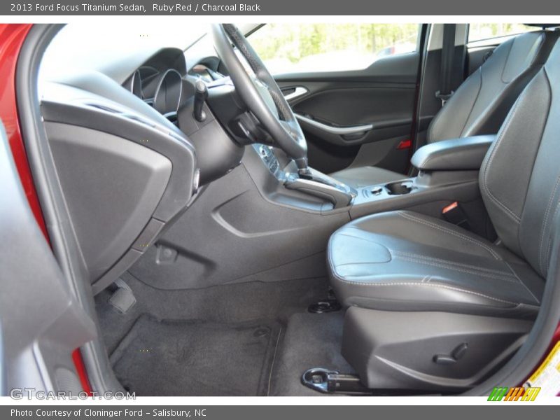 Ruby Red / Charcoal Black 2013 Ford Focus Titanium Sedan
