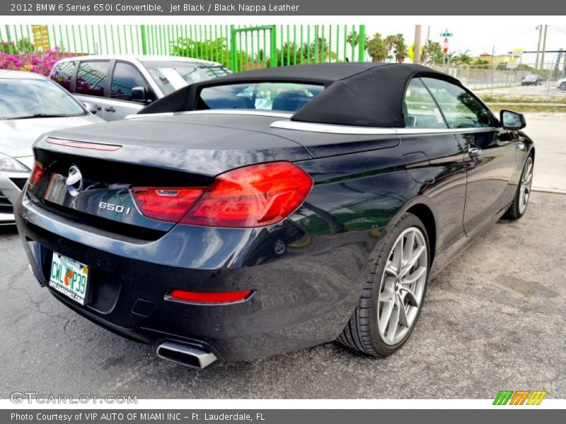 Jet Black / Black Nappa Leather 2012 BMW 6 Series 650i Convertible