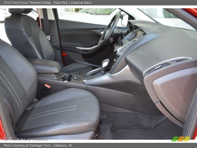 Ruby Red / Charcoal Black 2013 Ford Focus Titanium Sedan