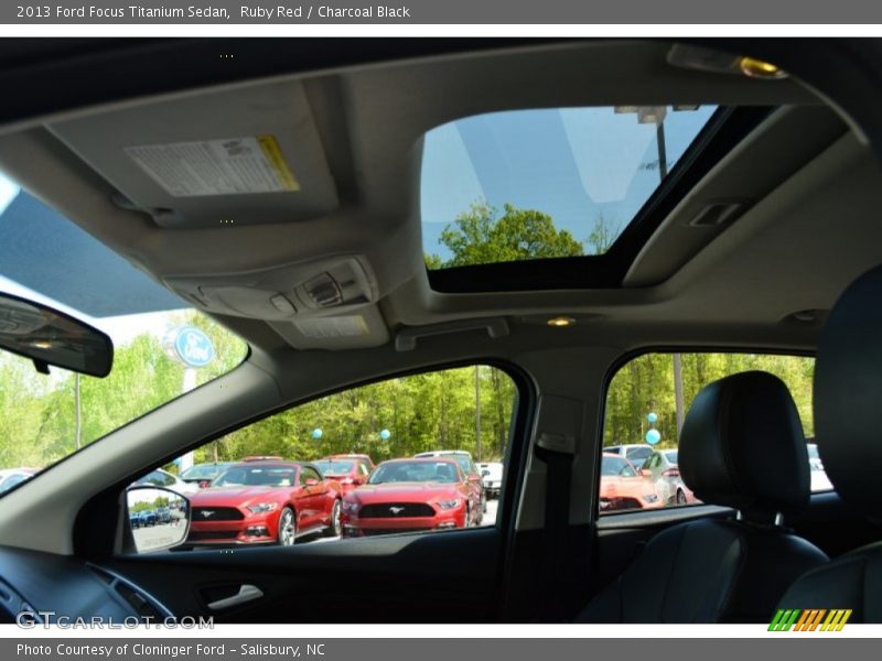 Ruby Red / Charcoal Black 2013 Ford Focus Titanium Sedan