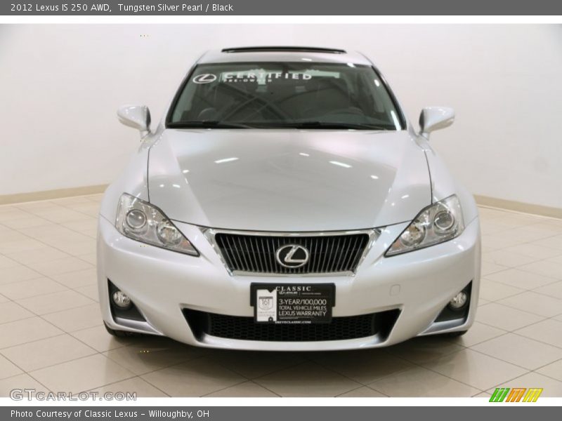 Tungsten Silver Pearl / Black 2012 Lexus IS 250 AWD