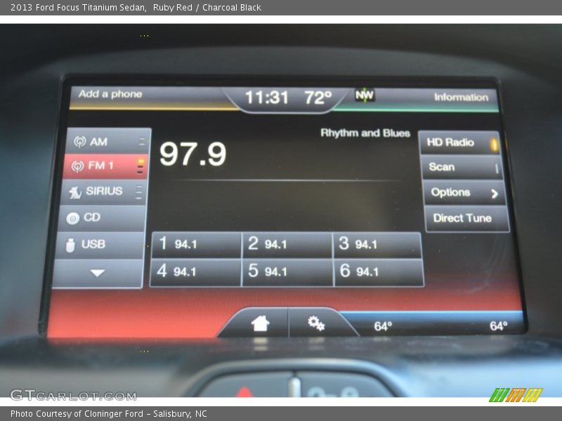 Ruby Red / Charcoal Black 2013 Ford Focus Titanium Sedan