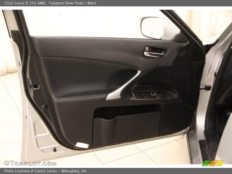 Tungsten Silver Pearl / Black 2012 Lexus IS 250 AWD