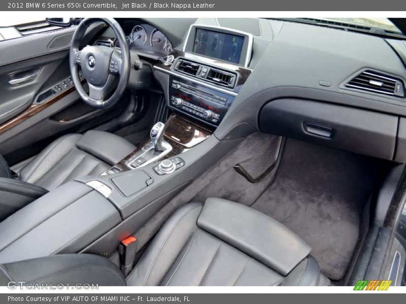 Jet Black / Black Nappa Leather 2012 BMW 6 Series 650i Convertible