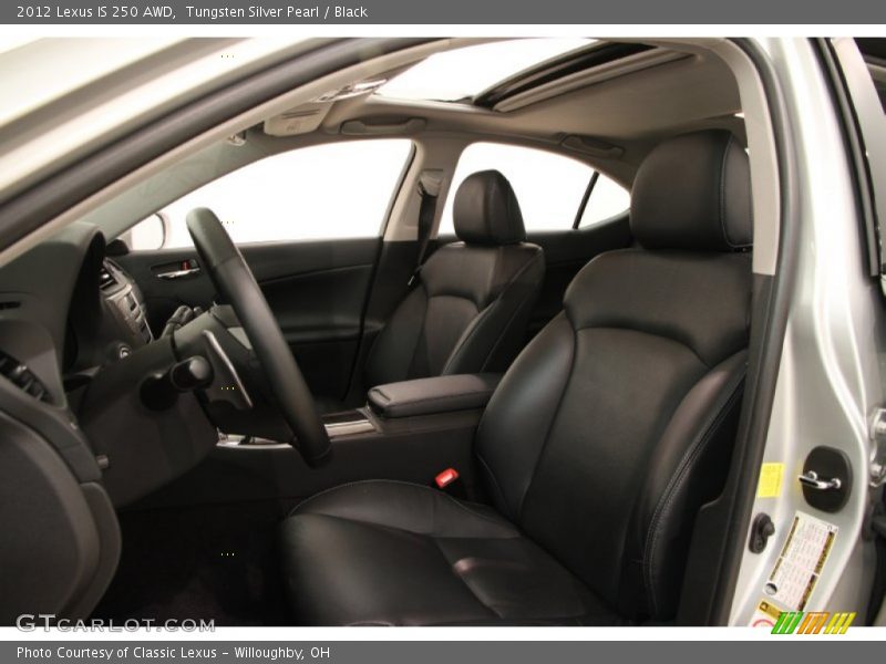 Tungsten Silver Pearl / Black 2012 Lexus IS 250 AWD