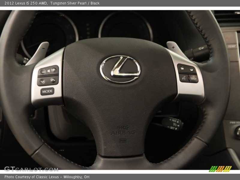 Tungsten Silver Pearl / Black 2012 Lexus IS 250 AWD