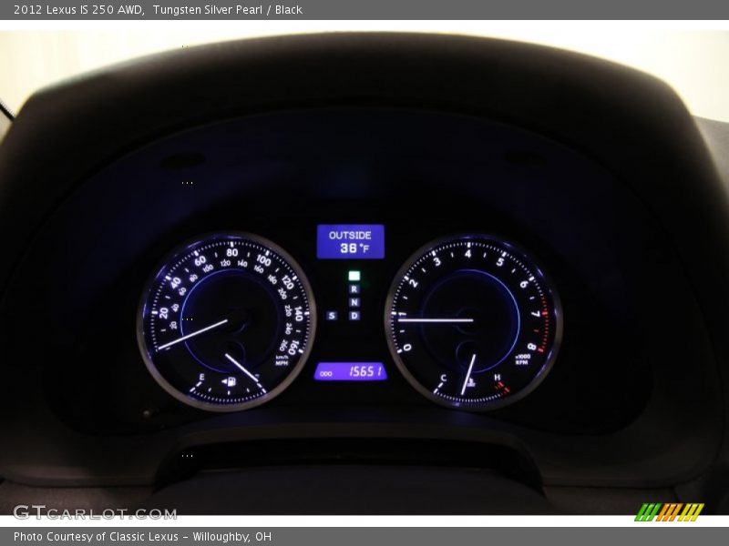 Tungsten Silver Pearl / Black 2012 Lexus IS 250 AWD