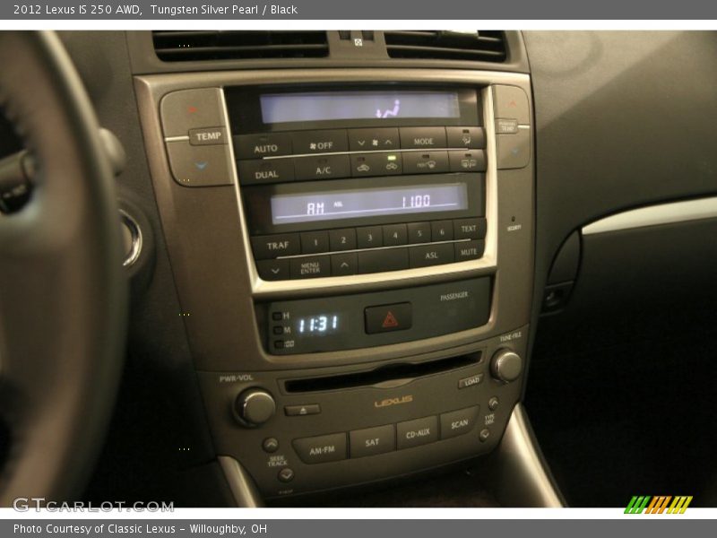 Tungsten Silver Pearl / Black 2012 Lexus IS 250 AWD