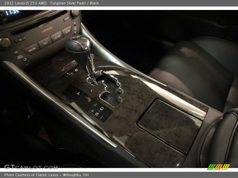 Tungsten Silver Pearl / Black 2012 Lexus IS 250 AWD