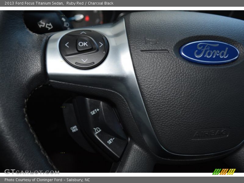 Ruby Red / Charcoal Black 2013 Ford Focus Titanium Sedan
