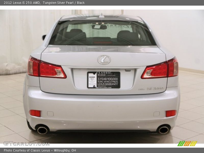 Tungsten Silver Pearl / Black 2012 Lexus IS 250 AWD