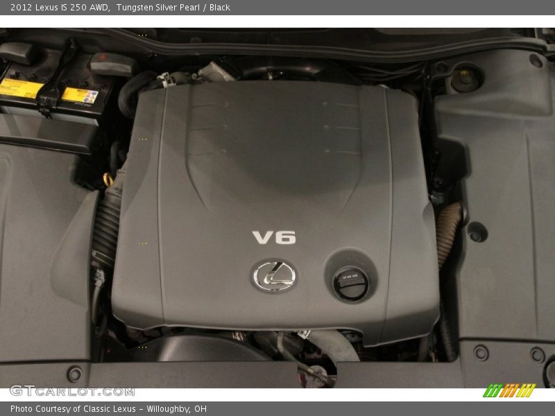 Tungsten Silver Pearl / Black 2012 Lexus IS 250 AWD