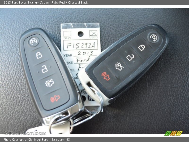 Ruby Red / Charcoal Black 2013 Ford Focus Titanium Sedan
