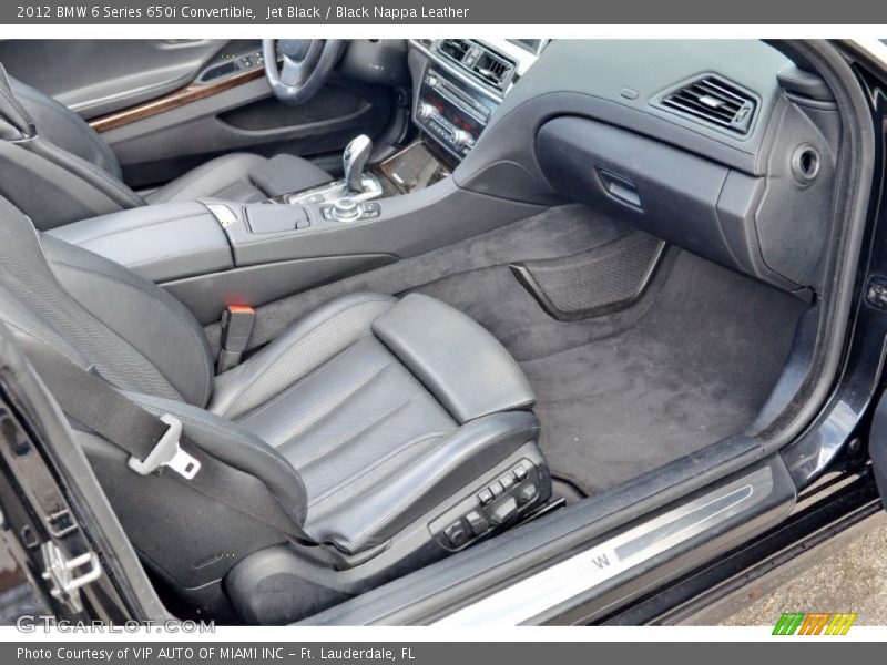 Jet Black / Black Nappa Leather 2012 BMW 6 Series 650i Convertible