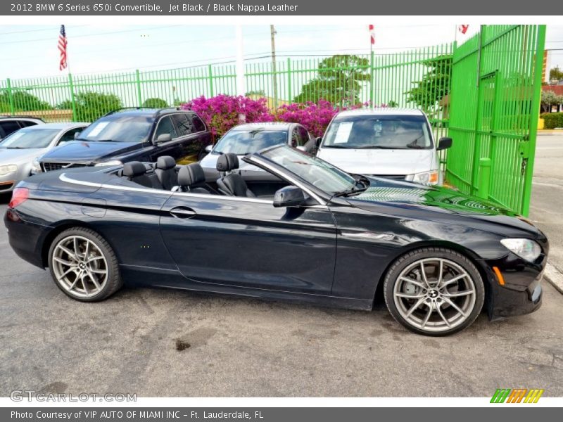 Jet Black / Black Nappa Leather 2012 BMW 6 Series 650i Convertible