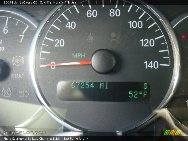 Gold Mist Metallic / Neutral 2008 Buick LaCrosse CX