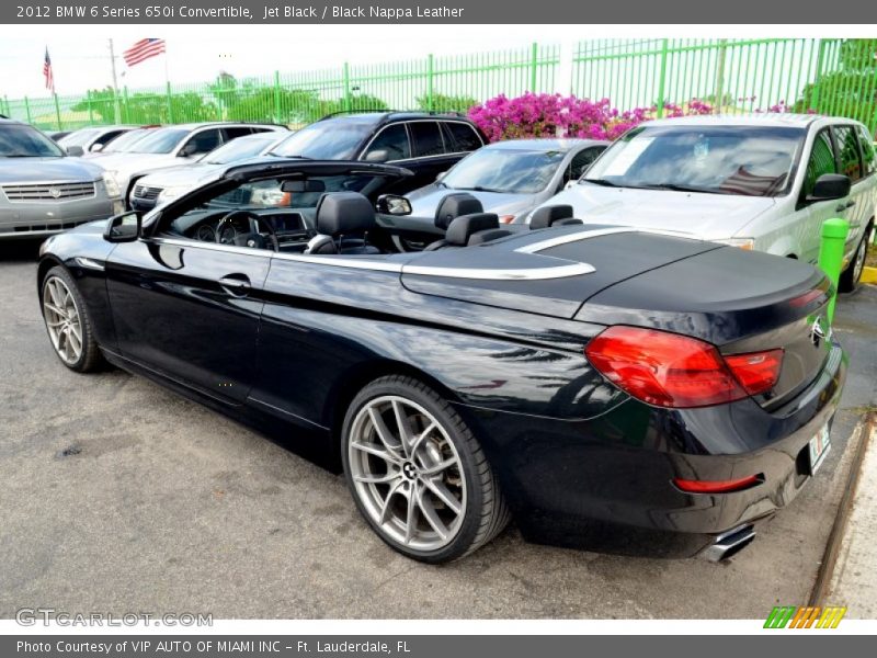 Jet Black / Black Nappa Leather 2012 BMW 6 Series 650i Convertible