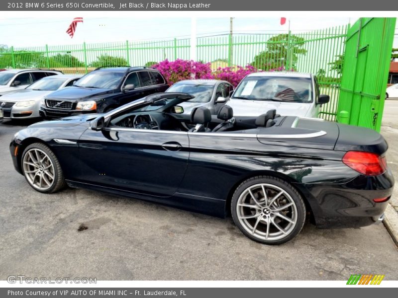Jet Black / Black Nappa Leather 2012 BMW 6 Series 650i Convertible