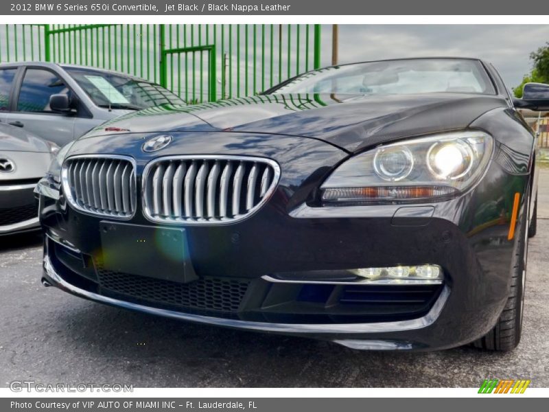Jet Black / Black Nappa Leather 2012 BMW 6 Series 650i Convertible