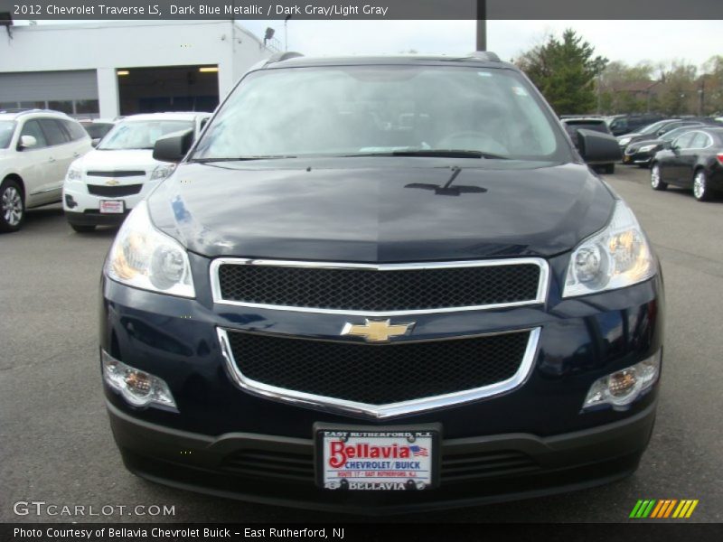 Dark Blue Metallic / Dark Gray/Light Gray 2012 Chevrolet Traverse LS