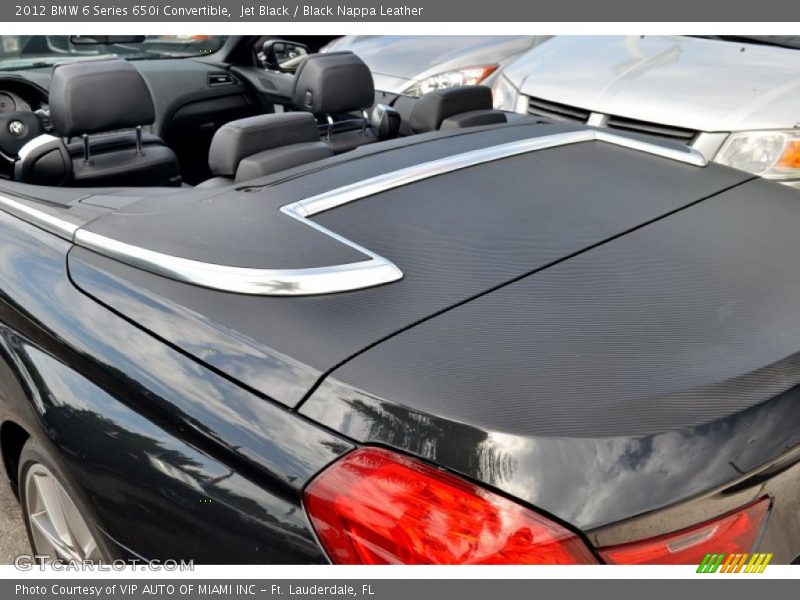 Jet Black / Black Nappa Leather 2012 BMW 6 Series 650i Convertible