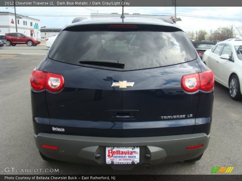 Dark Blue Metallic / Dark Gray/Light Gray 2012 Chevrolet Traverse LS