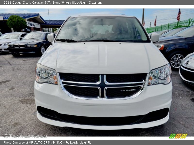 Stone White / Black/Light Graystone 2012 Dodge Grand Caravan SXT