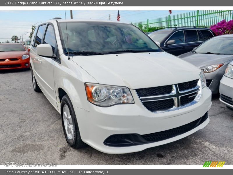Stone White / Black/Light Graystone 2012 Dodge Grand Caravan SXT