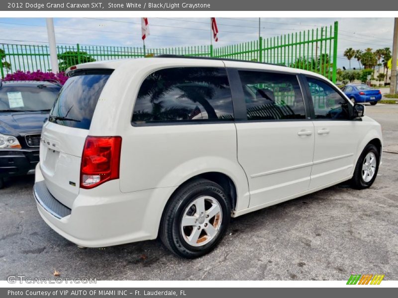 Stone White / Black/Light Graystone 2012 Dodge Grand Caravan SXT