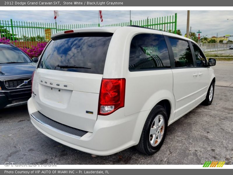 Stone White / Black/Light Graystone 2012 Dodge Grand Caravan SXT