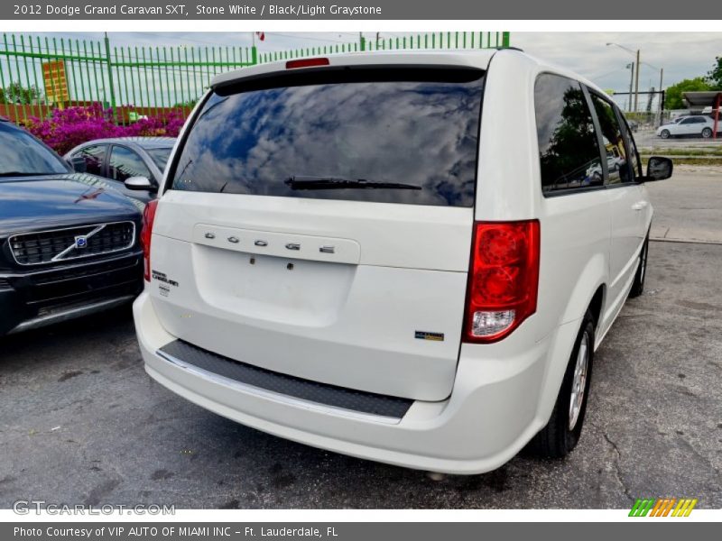Stone White / Black/Light Graystone 2012 Dodge Grand Caravan SXT