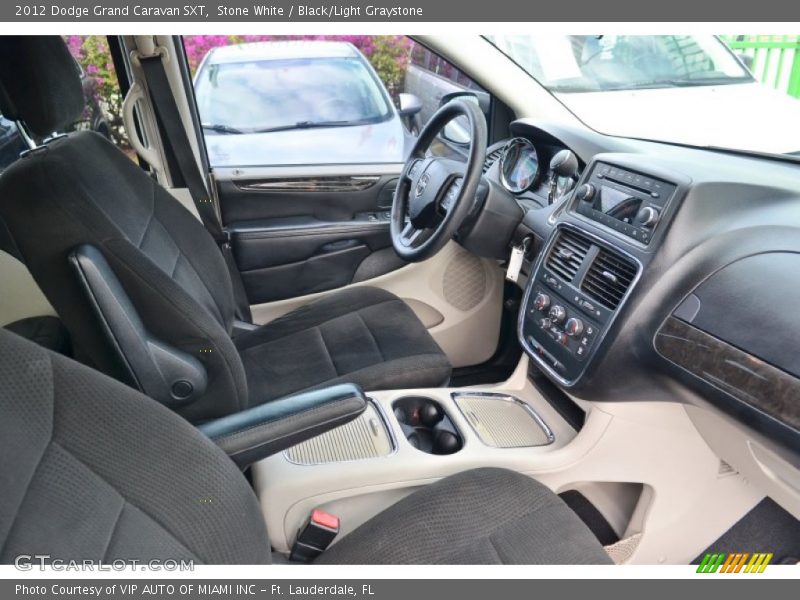 Stone White / Black/Light Graystone 2012 Dodge Grand Caravan SXT